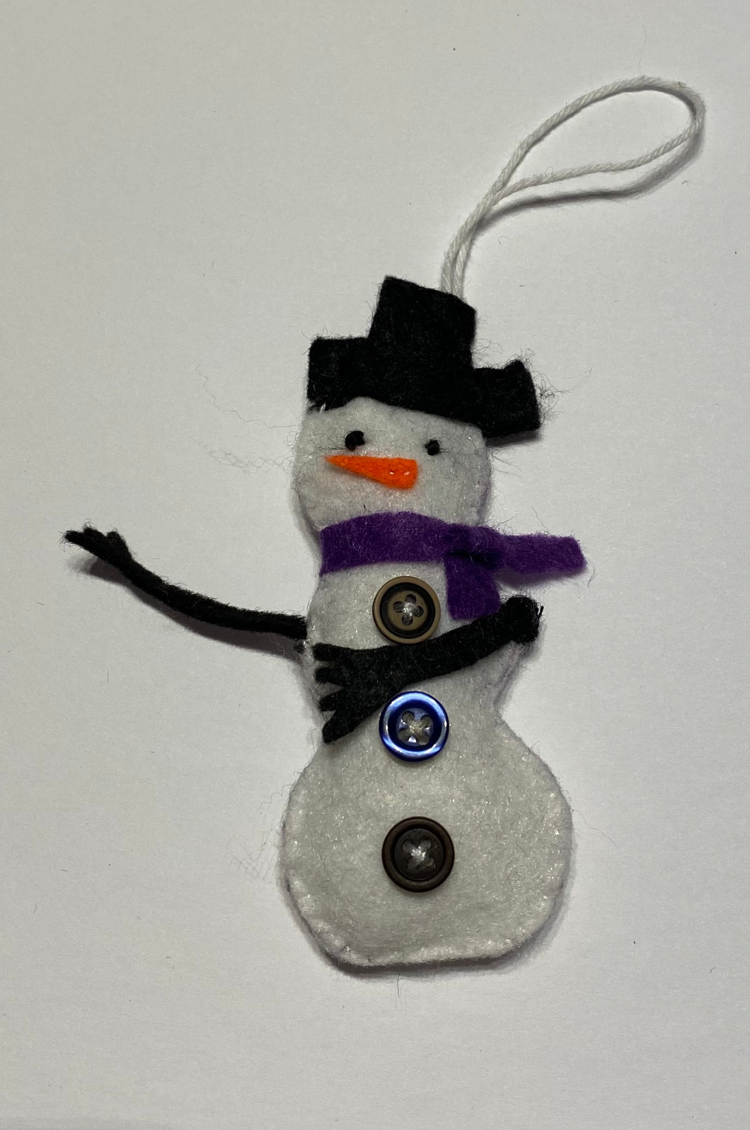 Felt ornament - snowman